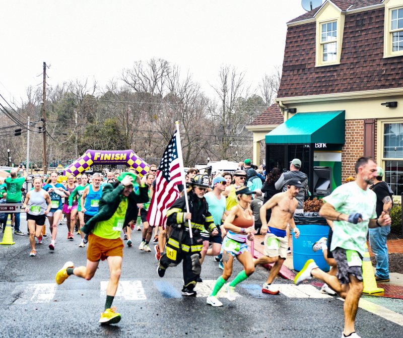The start of the Lucky Leprechaun 5K in Milton.